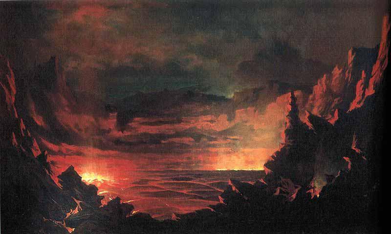 Jules Tavernier Kilauea Caldera, oil painting image